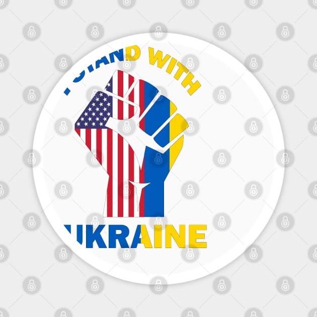 USA stand with Ukraine Magnet by tashashimaa